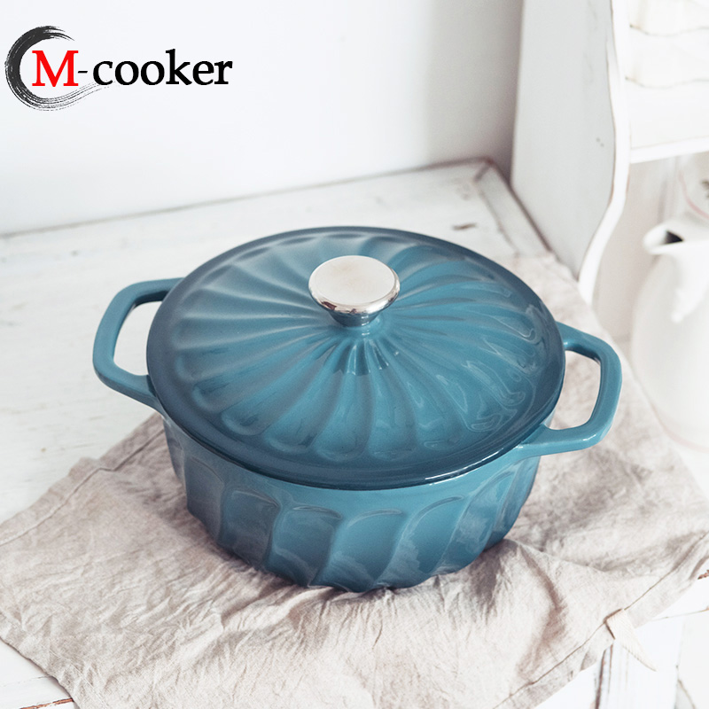 new type cast iron enamel coating cute pot casserole