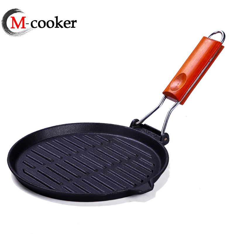 24/27cm cast iron round grill pan