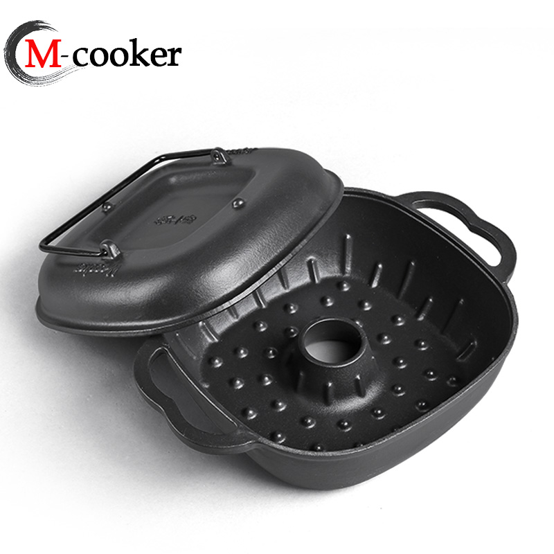 25cm Cast iron baking grill pan