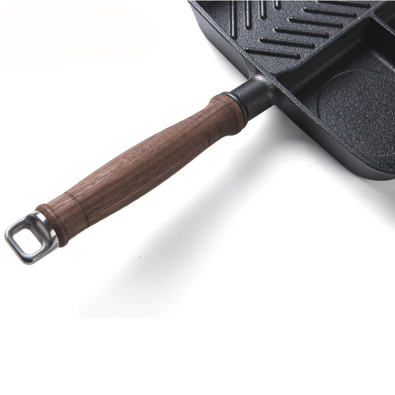 Cast iron divided skillet breakfast pan
