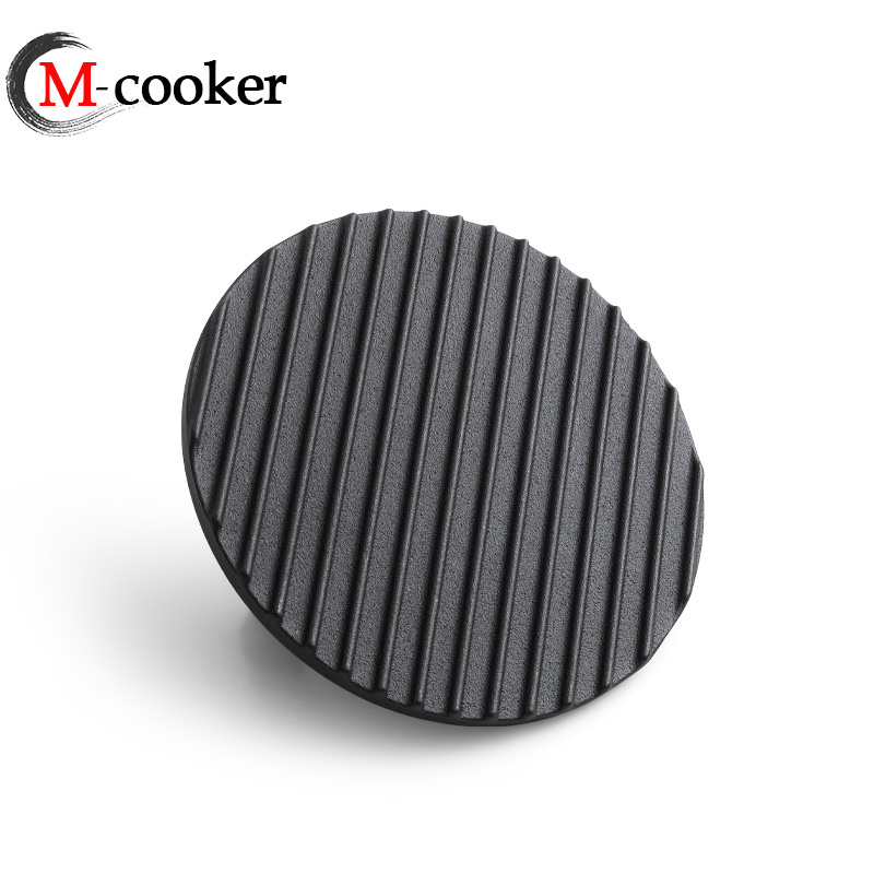 Cast iron round grill pan