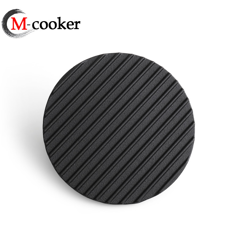 Cast iron round grill pan