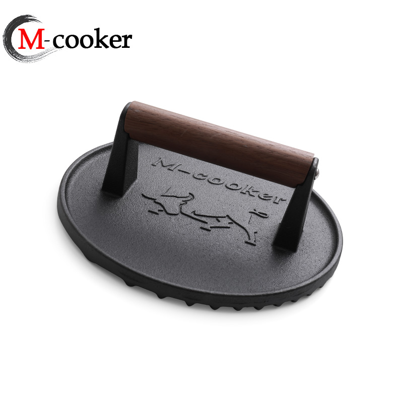 Cast iron round grill pan