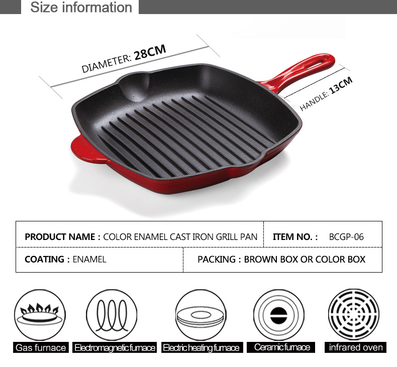 cast iron enamel steak grill pan (5)